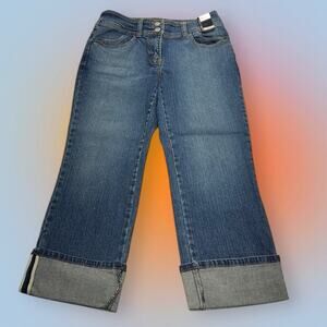 NY & COMPANY Women’s 4 TOMPKINS CROP Blue Jeans